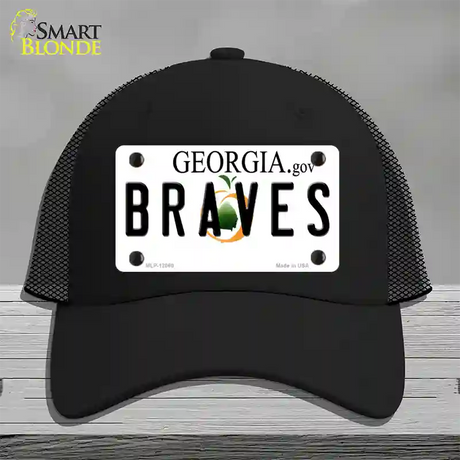 Georgia Braves Novelty License Plate Hat Mesh / Black