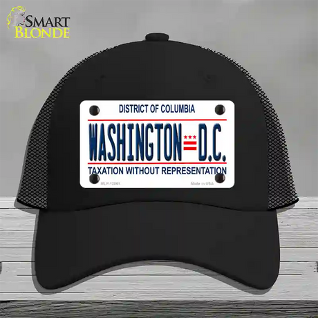 District Of Columbia Novelty License Plate Hat Mesh / Black