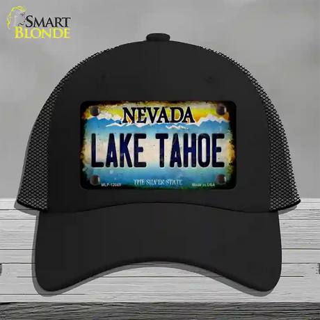 Nevada Lake Tahoe Novelty License Plate Hat Mesh / Black