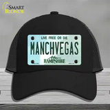 Manchvegas New Hampshire State Novelty License Plate Hat Mesh / Black