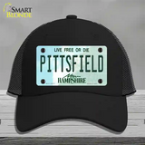 Pittsfield New Hampshire State Novelty License Plate Hat Mesh / Black