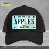 Apples New Hampshire State Novelty License Plate Hat Mesh / Black