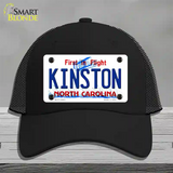 Kinston North Carolina State Novelty License Plate Hat Mesh / Black