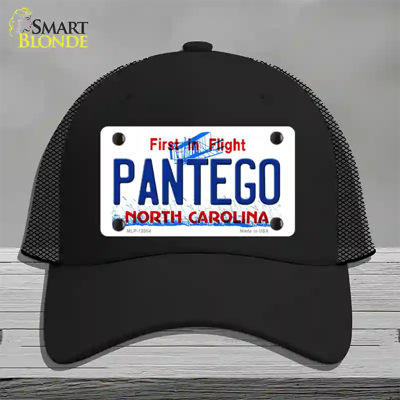 Pantego North Carolina State Novelty License Plate Hat Mesh / Black