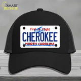 Cherokee North Carolina State Novelty License Plate Hat Mesh / Black