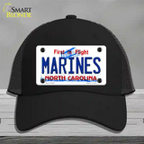 Marines North Carolina State Novelty License Plate Hat Mesh / Black