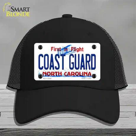 Coast Guard North Carolina State Novelty License Plate Hat Mesh / Black