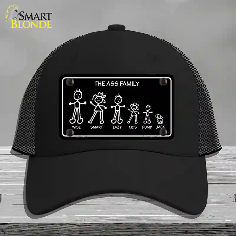 The Ass Family Novelty License Plate Hat Mesh / Black