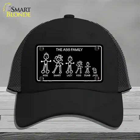 The Ass Family Novelty License Plate Hat Mesh / Black