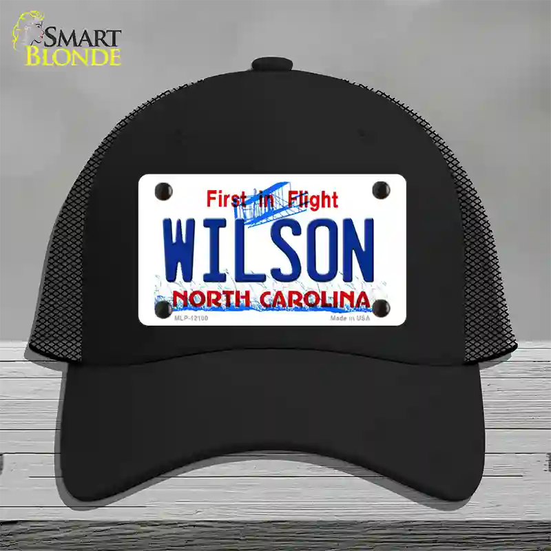 Wilson North Carolina State Novelty License Plate Hat Mesh / Black