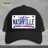 Nashville North Carolina State Novelty License Plate Hat Mesh / Black