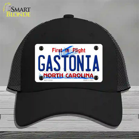 Gastonia North Carolina State Novelty License Plate Hat Mesh / Black