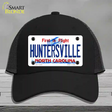 Huntersville North Carolina State Novelty License Plate Hat Mesh / Black