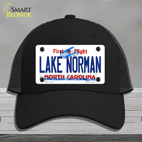 Lake Norman North Carolina State Novelty License Plate Hat Mesh / Black