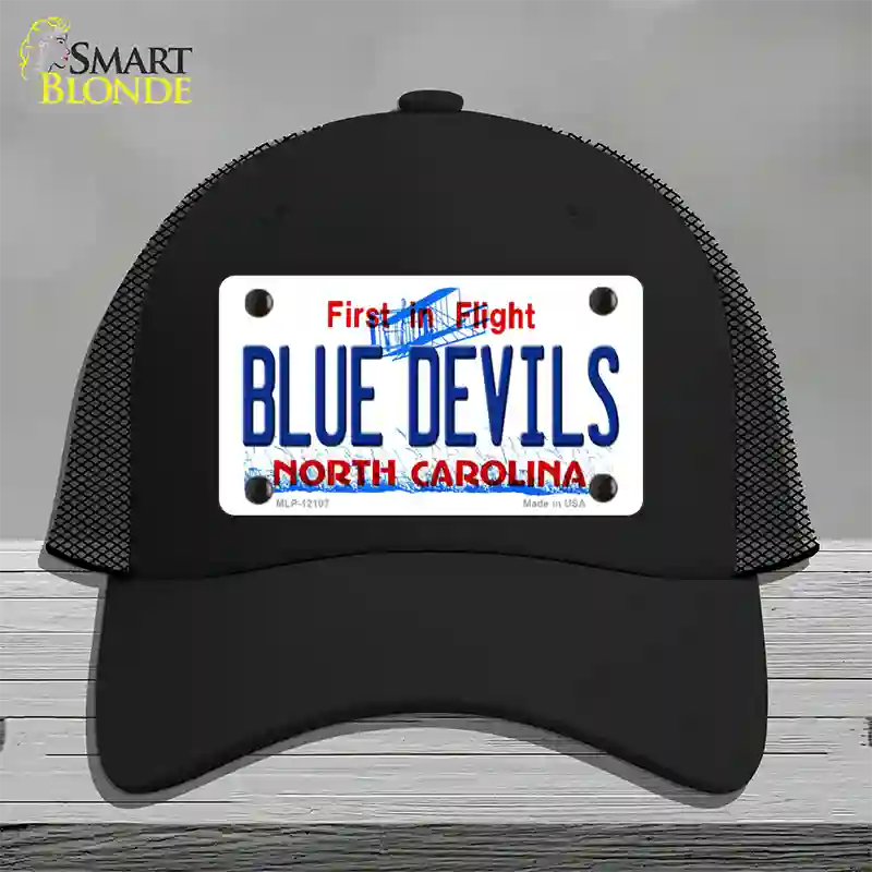 Blue Devils North Carolina State Novelty License Plate Hat Mesh / Black