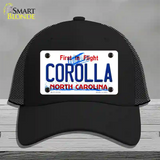 Corolla North Carolina State Novelty License Plate Hat Mesh / Black