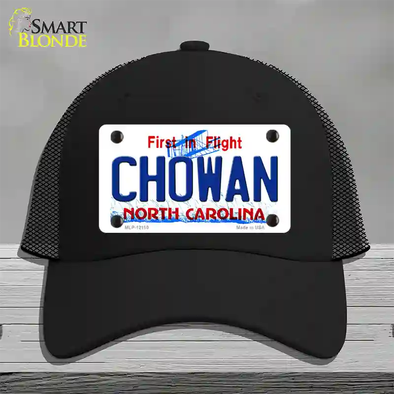 Chowan North Carolina State Novelty License Plate Hat Mesh / Black