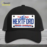 Hertford North Carolina State Novelty License Plate Hat Mesh / Black