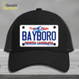 Bayboro North Carolina State Novelty License Plate Hat Mesh / Black