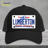 Lumberton North Carolina State Novelty License Plate Hat Mesh / Black