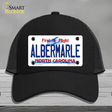 Albermarle North Carolina State Novelty License Plate Hat Mesh / Black