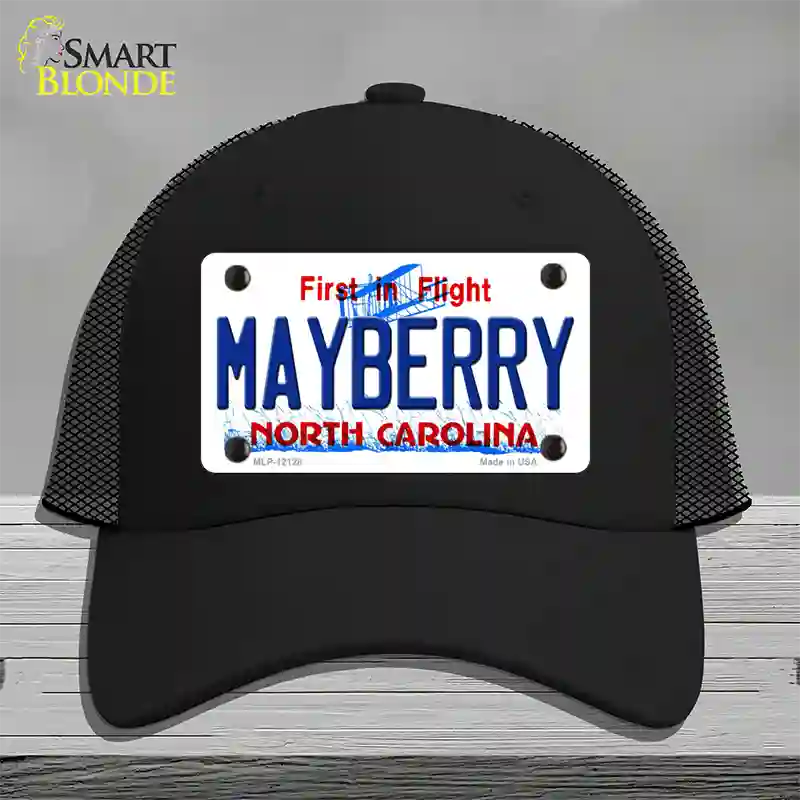 Mayberry North Carolina State Novelty License Plate Hat Mesh / Black