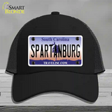 Spartanburg South Carolina State Novelty License Plate Hat Mesh / Black