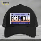 Fort Mill South Carolina Novelty License Plate Hat Mesh / Black