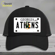 Athens Georgia State Novelty License Plate Hat Mesh / Black