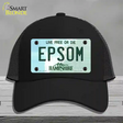 Epsom New Hampshire Novelty License Plate Hat Mesh / Black