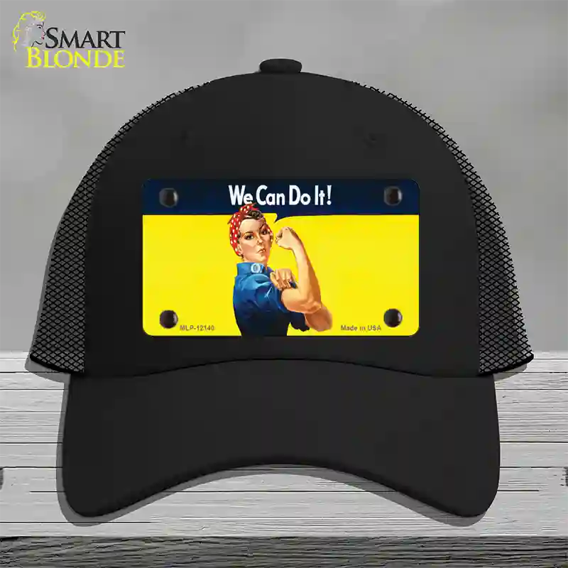 We Can Do It Novelty License Plate Hat Mesh / Black