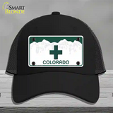 Marajuana Cross Colorado Novelty License Plate Hat Mesh / Black