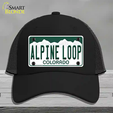 Alpine Loop Colorado Novelty License Plate Hat Mesh / Black