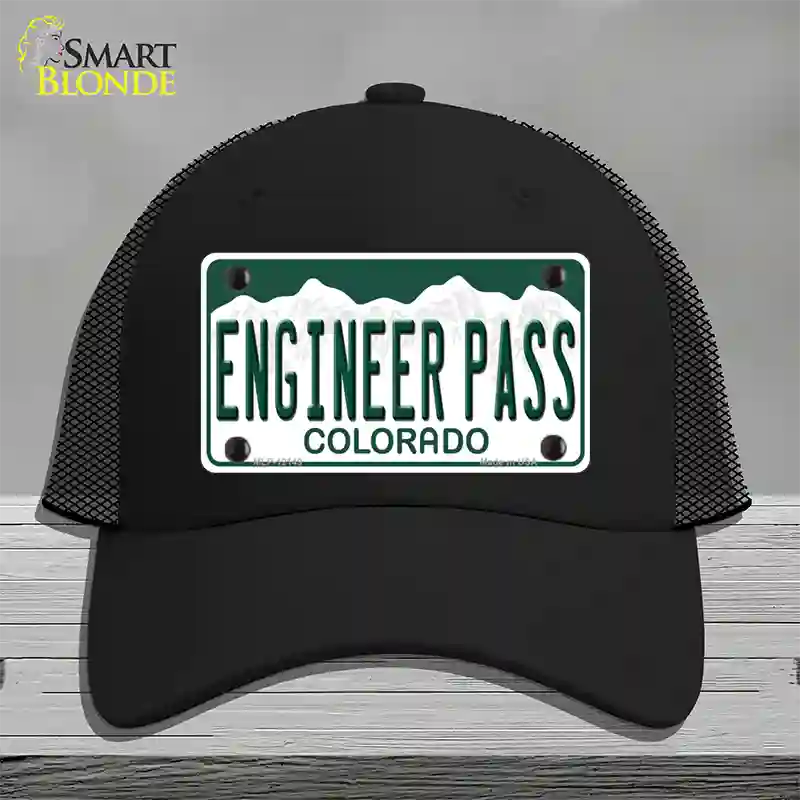 Engineer Pass Colorado Novelty License Plate Hat Mesh / Black