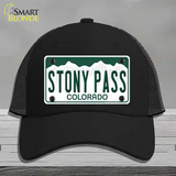 Stony Pass Colorado Novelty License Plate Hat Mesh / Black