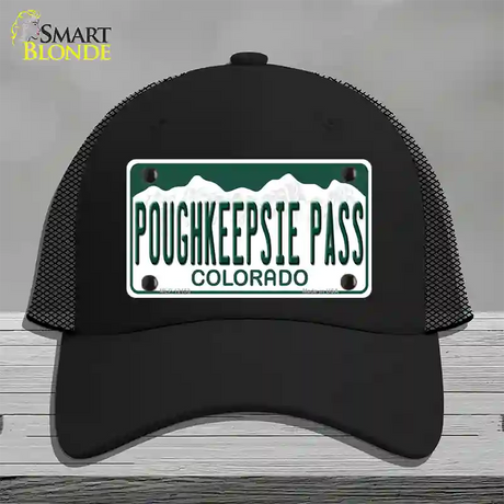 Poughkeepsie Pass Colorado Novelty License Plate Hat Mesh / Black