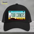 Four Corners Arizona Novelty License Plate Hat Mesh / Black