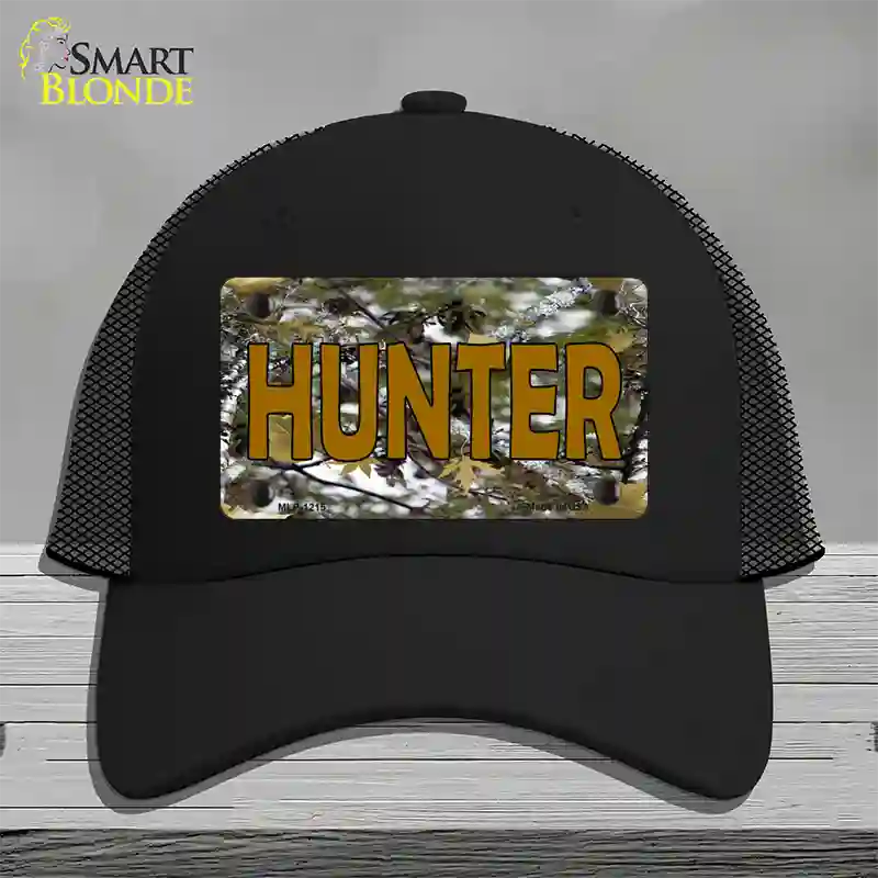 Hunter Camouflage Novelty License Plate Hat Mesh / Black