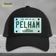 Pelham New Hampshire Novelty License Plate Hat Mesh / Black