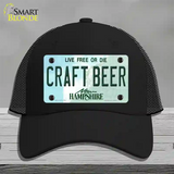 Craft Beer New Hampshire Novelty License Plate Hat Mesh / Black