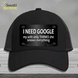 I Need Google Novelty License Plate Hat Mesh / Black