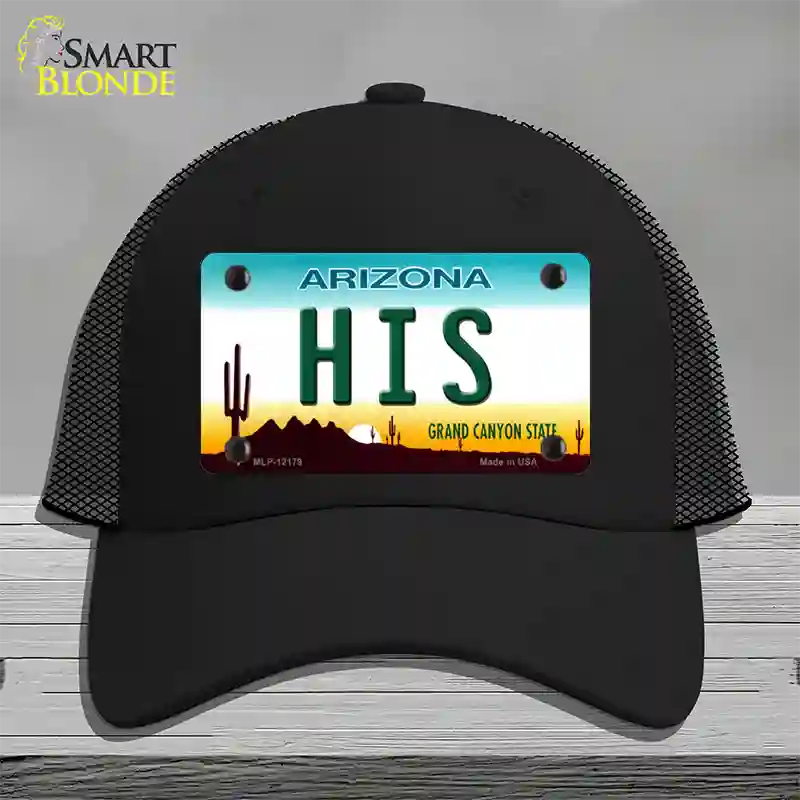 His Arizona Novelty License Plate Hat Mesh / Black