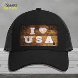 I Love USA Novelty License Plate Hat Mesh / Black