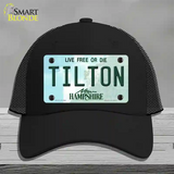 Tilton New Hampshire Novelty License Plate Hat Mesh / Black