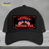 Vietnam War Veteran Novelty License Plate Hat Mesh / Black