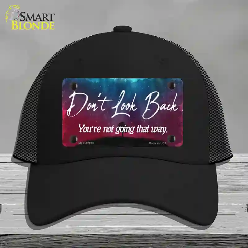 Dont Look Back Novelty License Plate Hat Mesh / Black