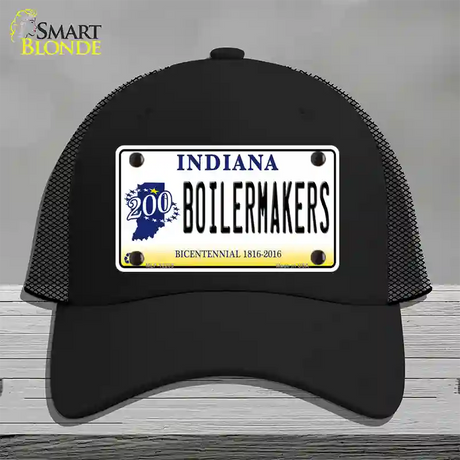 Boilermakers Indiana Novelty License Plate Hat Mesh / Black