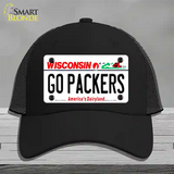 Go Packers Wisconsin Novelty License Plate Hat Mesh / Black