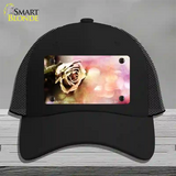 Watercolor Rose Novelty License Plate Hat Mesh / Black