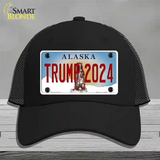 Trump 2024 Alaska Novelty License Plate Hat Mesh / Black